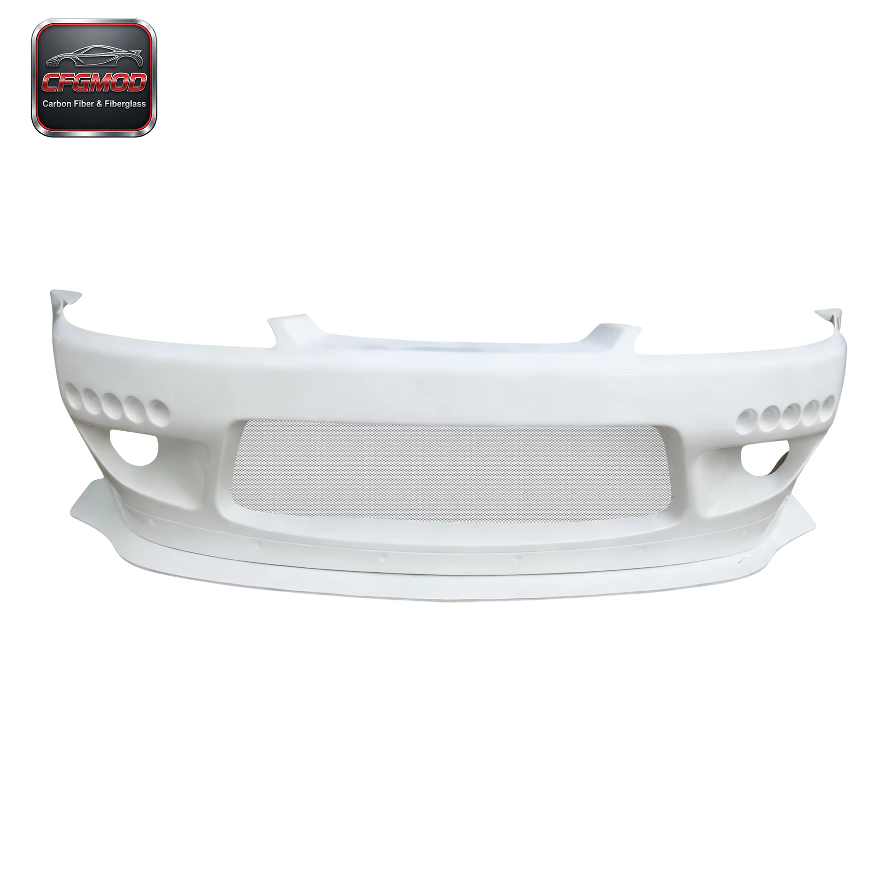 White Glass Fiber RB Style Front Bumper Lip Widebody Aero Kit for 1999-2002 Nissan Silvia S15 Exterior Upgrades — 2