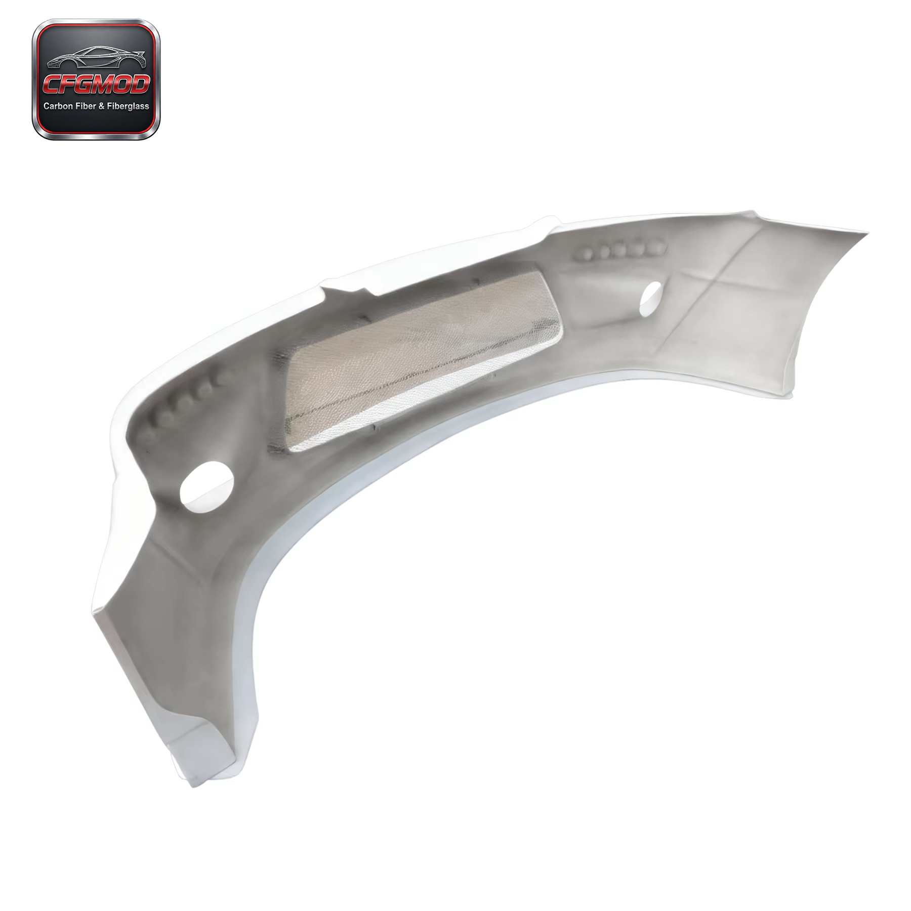 White Glass Fiber RB Style Front Bumper Lip Widebody Aero Kit for 1999-2002 Nissan Silvia S15 Exterior Upgrades — 3