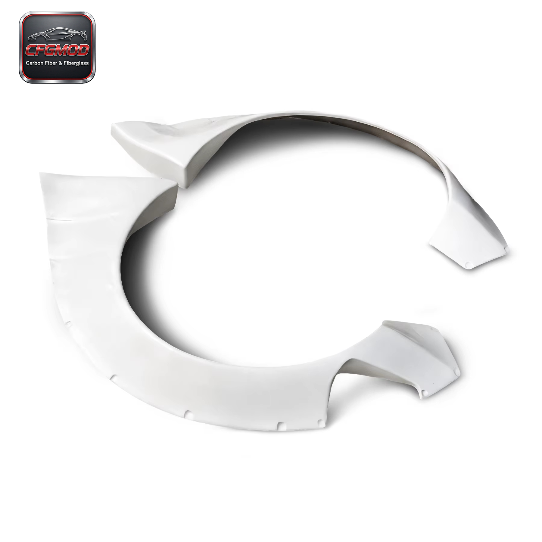 For for 1999-2002 S15 Silvia Rocket Bunny Black High Polished Glass Fiber Rear Fender FRP — 2
