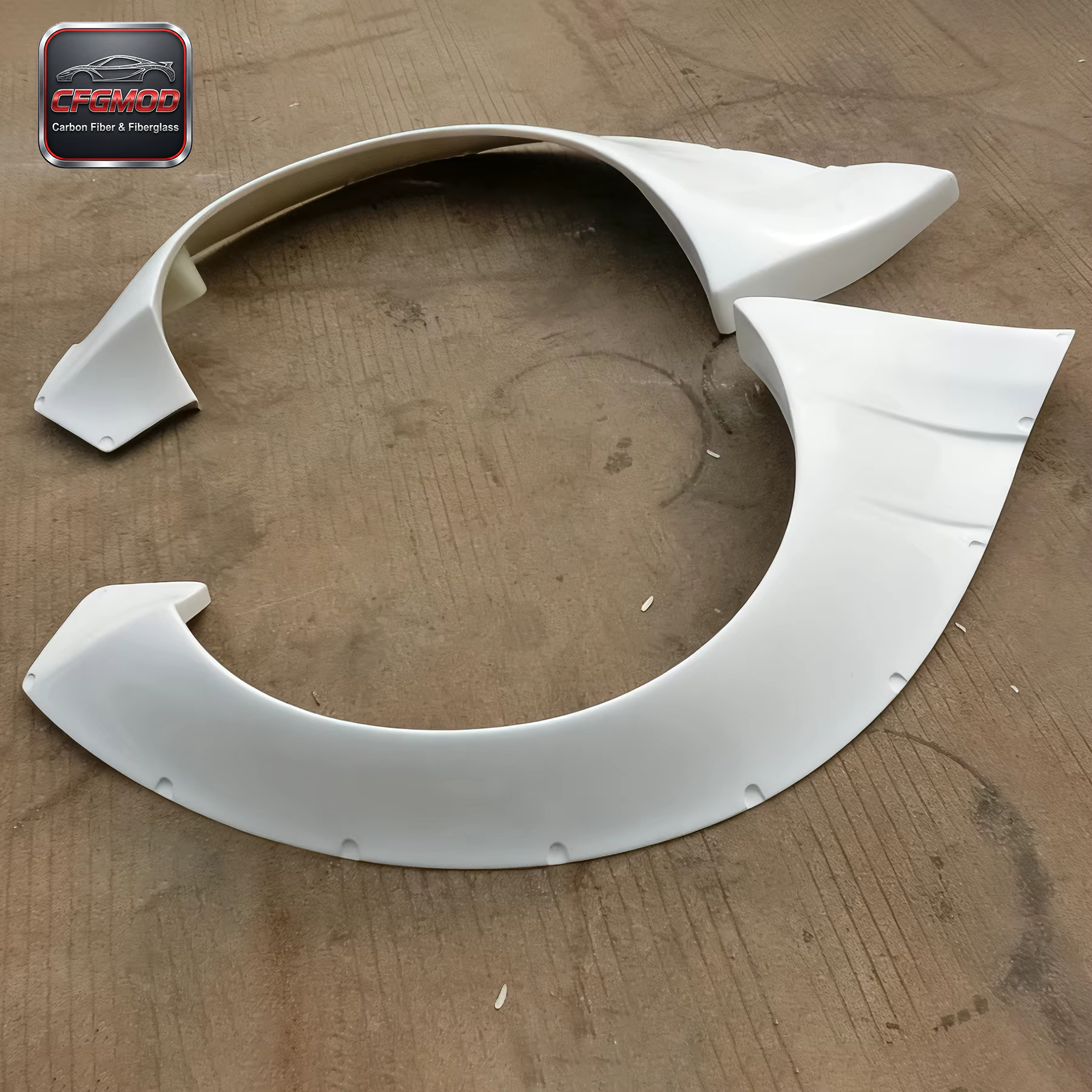For for 1999-2002 S15 Silvia Rocket Bunny Black High Polished Glass Fiber Rear Fender FRP — 3
