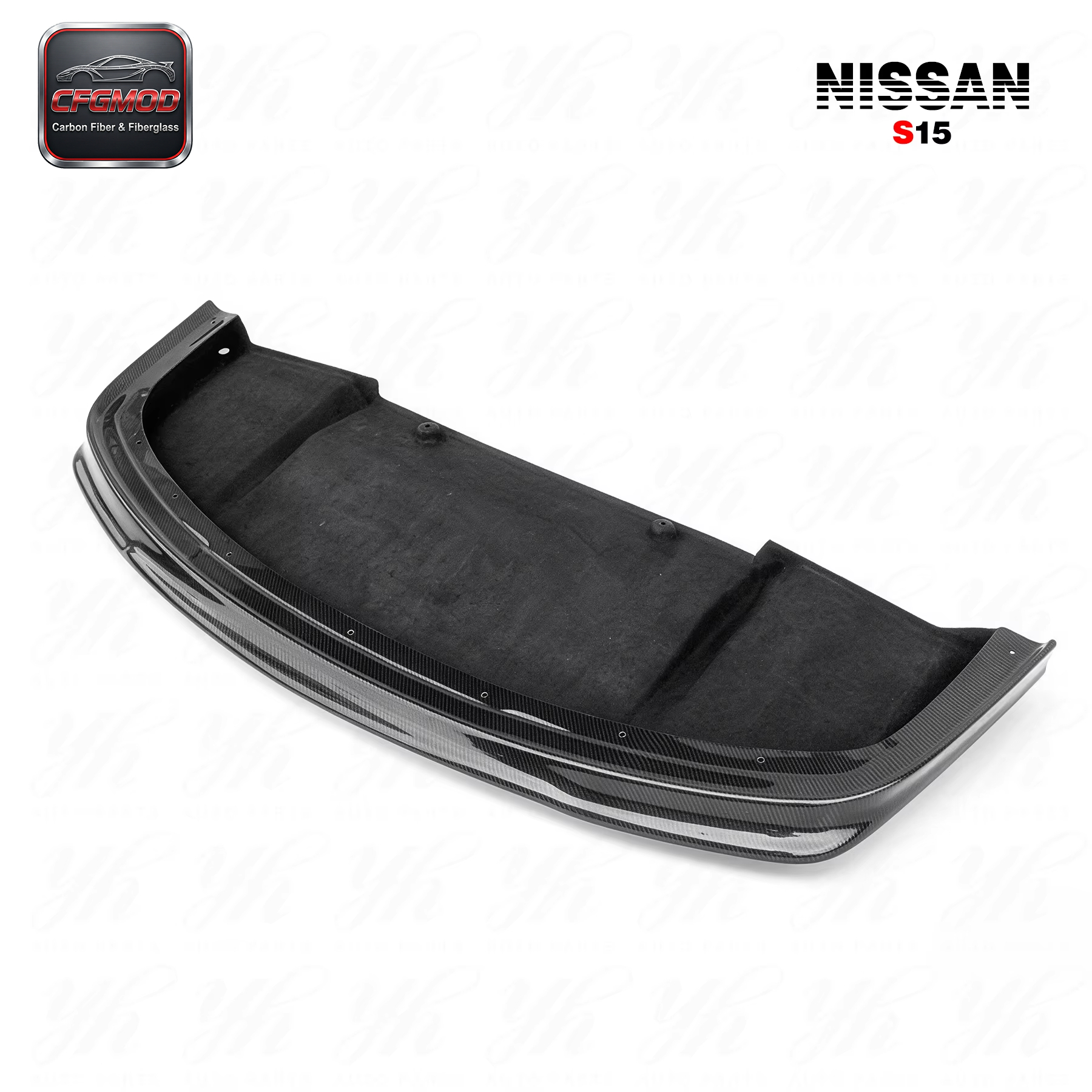 FRP AB Flug Style Front Lip with Undertry Fit for 1993-1999 Silvia S15 New High Quality Excellent Fitment — 4