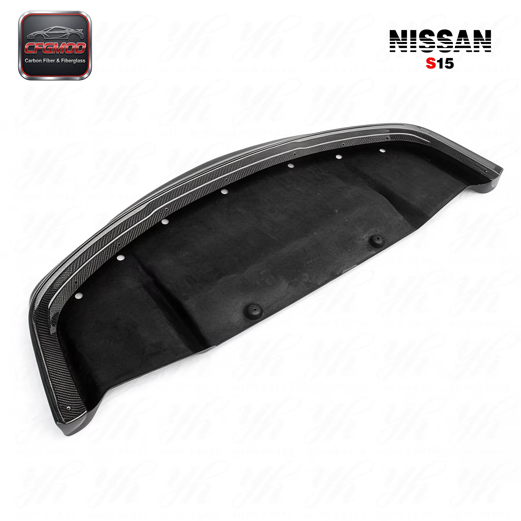 New Carbon Fiber High Quality for 1993-1999 S15 Silvia ABF Style Front Bumper Lip Splitter with Excellent Fitment — 3