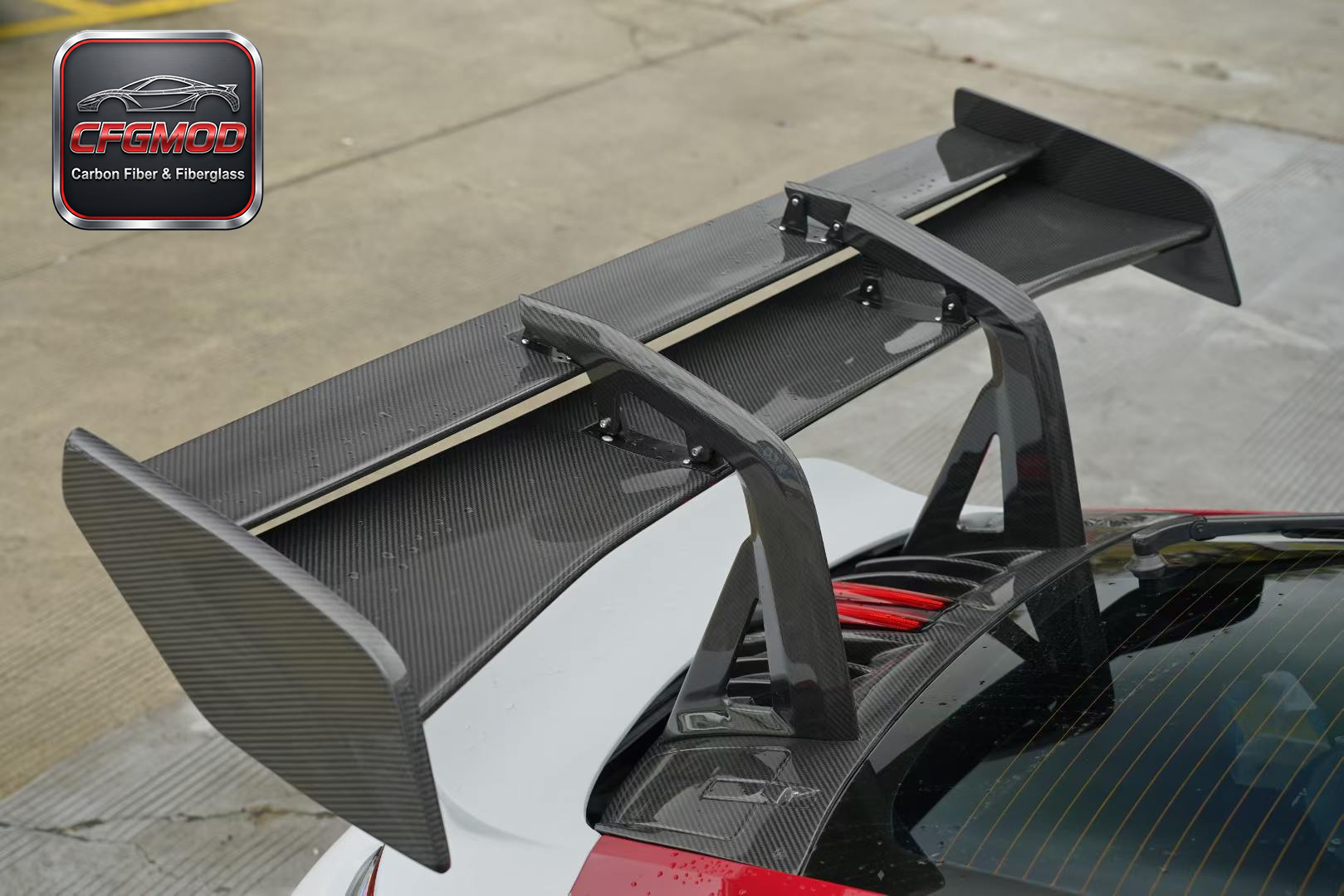 GTR RS Style Dry Carbon Fiber Rear Wing Spoiler for 2019+ Porsche 911 Carrera 992 Trunk Decklid Wing Tuning Parts — 6