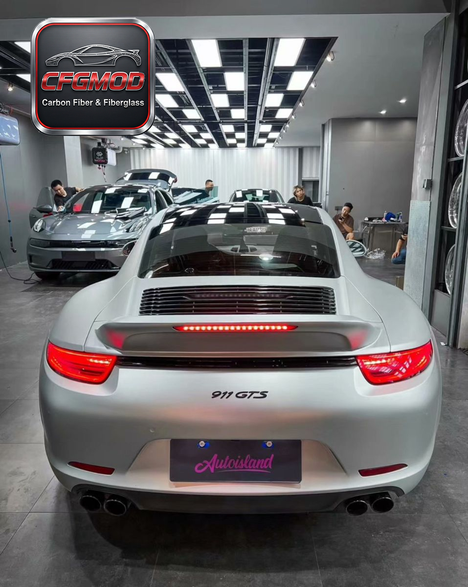 Retro Style Carbon Fiber Ducktail Spoiler for Porsche 911 991.1 Rear Trunk Wing Decklid Tuning Parts — 3