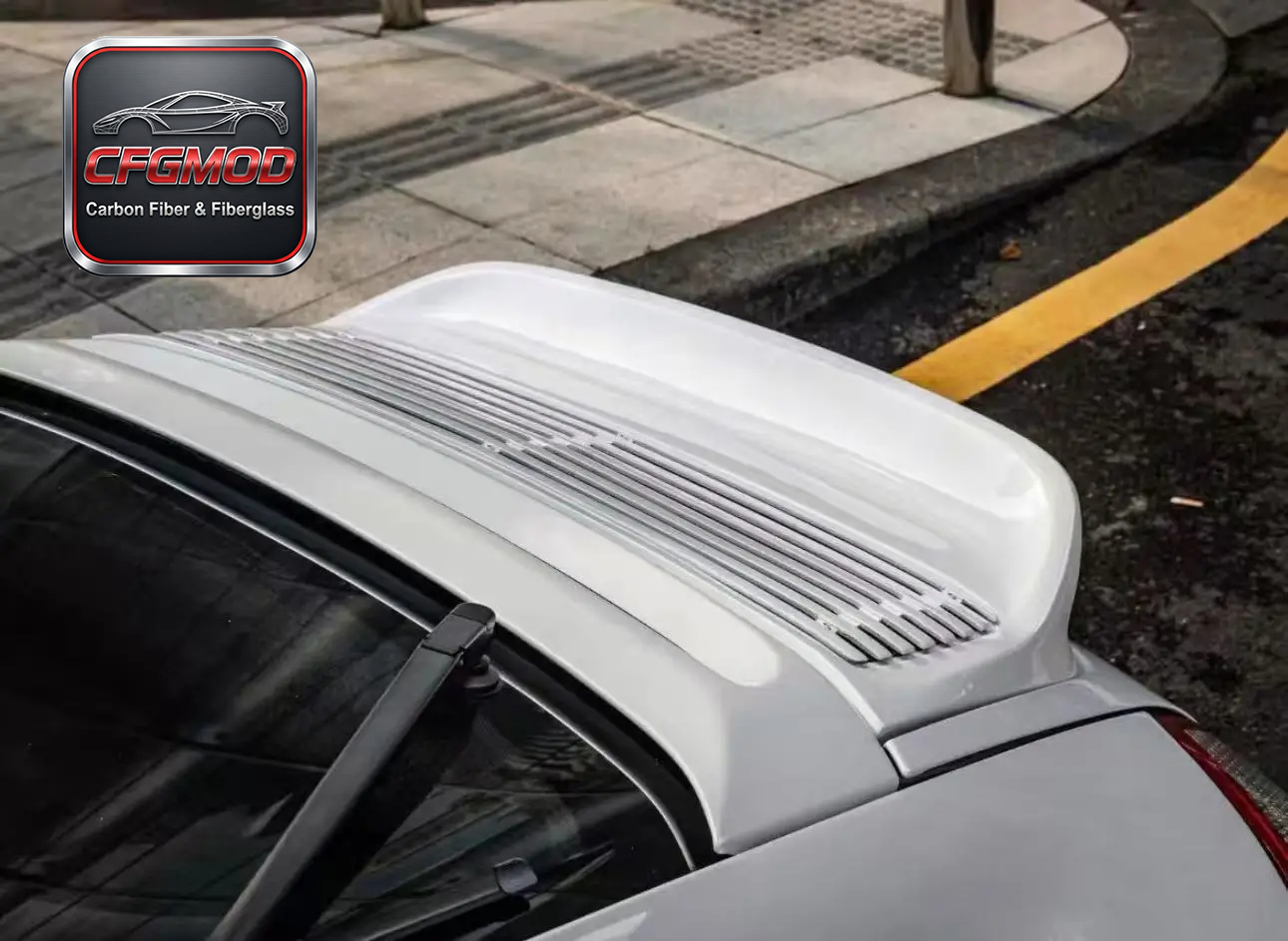 GT3 Style Dry Carbon Fiber Rear Tailgate Wing Grille for Porsche 911 997.1 997.2 Decklid Tuning Parts — 2