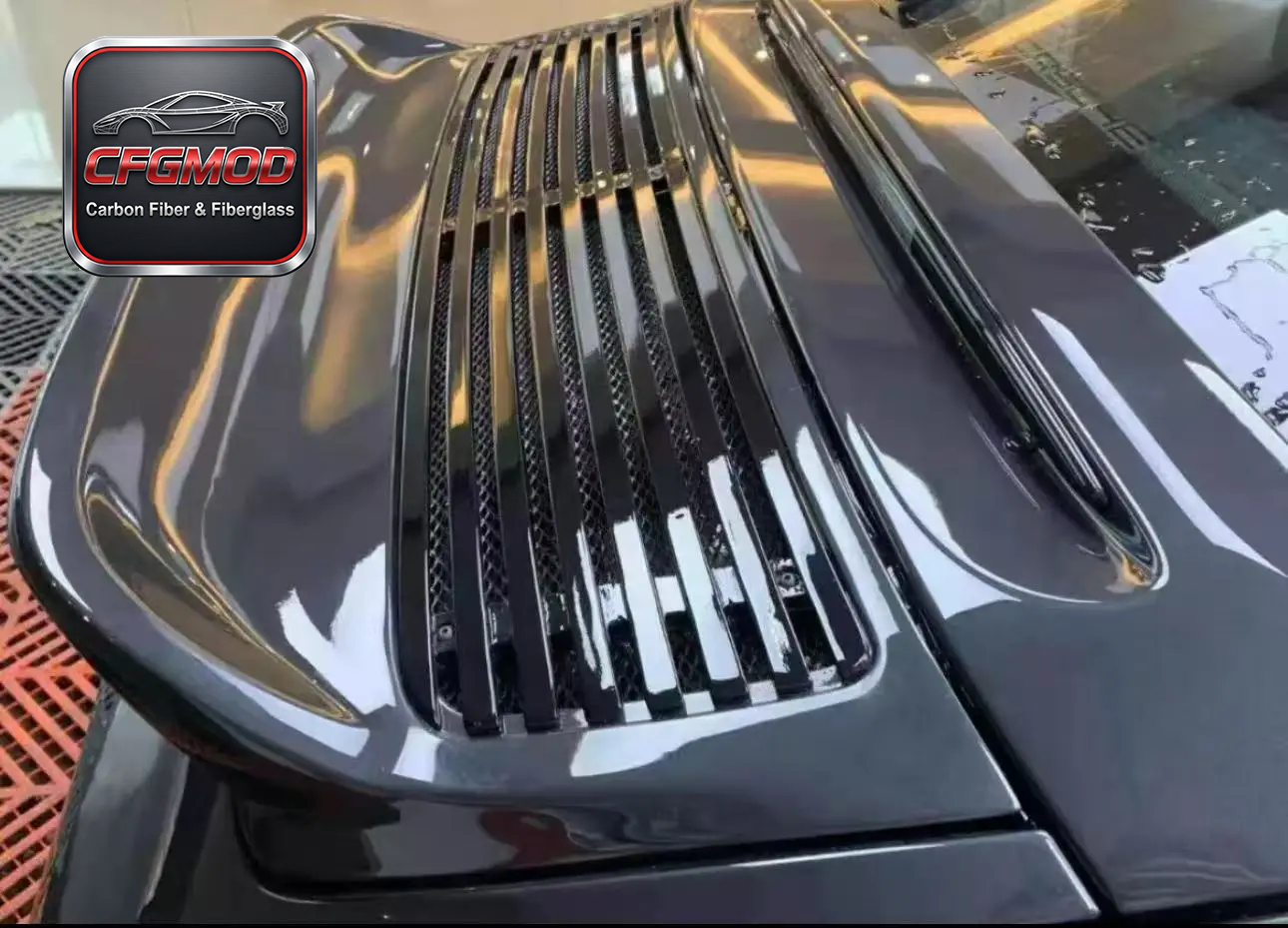 GT3 Style Dry Carbon Fiber Rear Tailgate Wing Grille for Porsche 911 997.1 997.2 Decklid Tuning Parts — 6