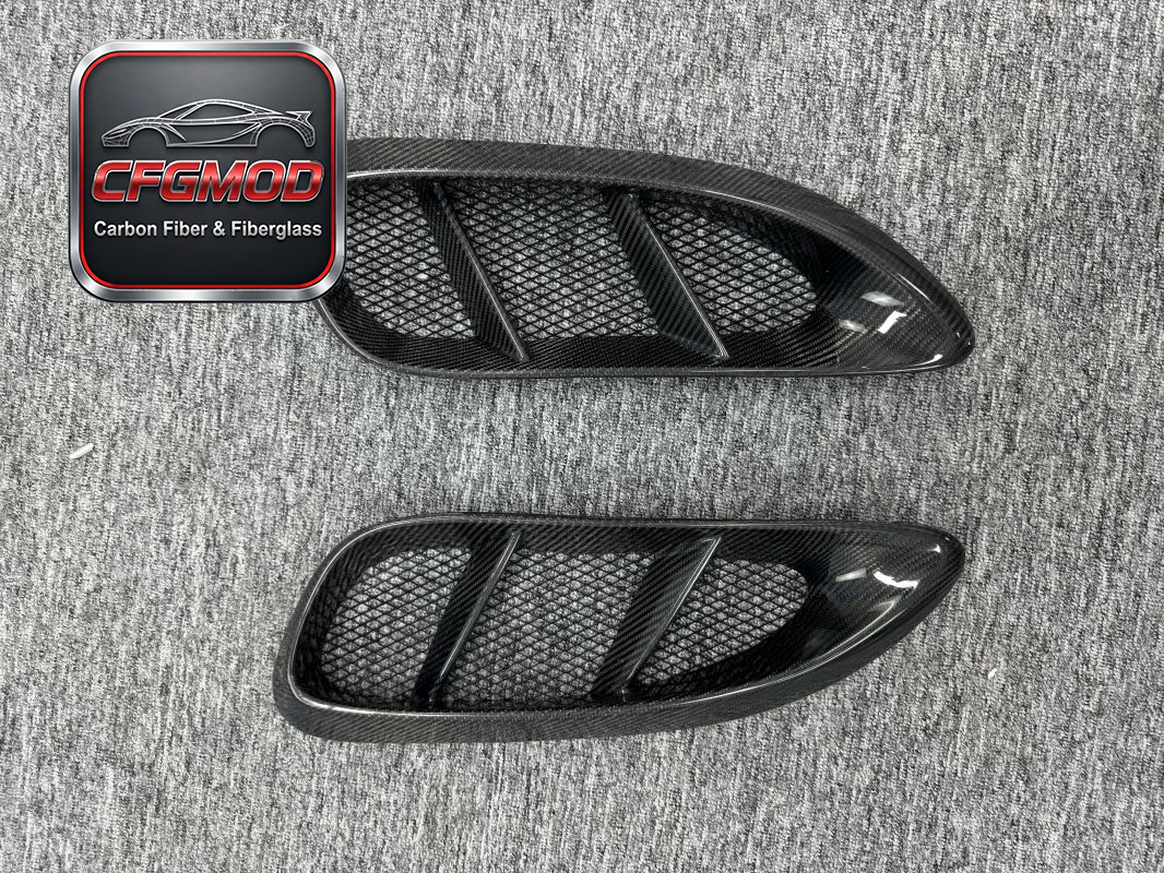 GT4 Style Dry Carbon Fiber Rear Side Vents Air Intakes for Porsche 718 Boxster Cayman Side Quarter Panel Vents Tuning Parts — 6