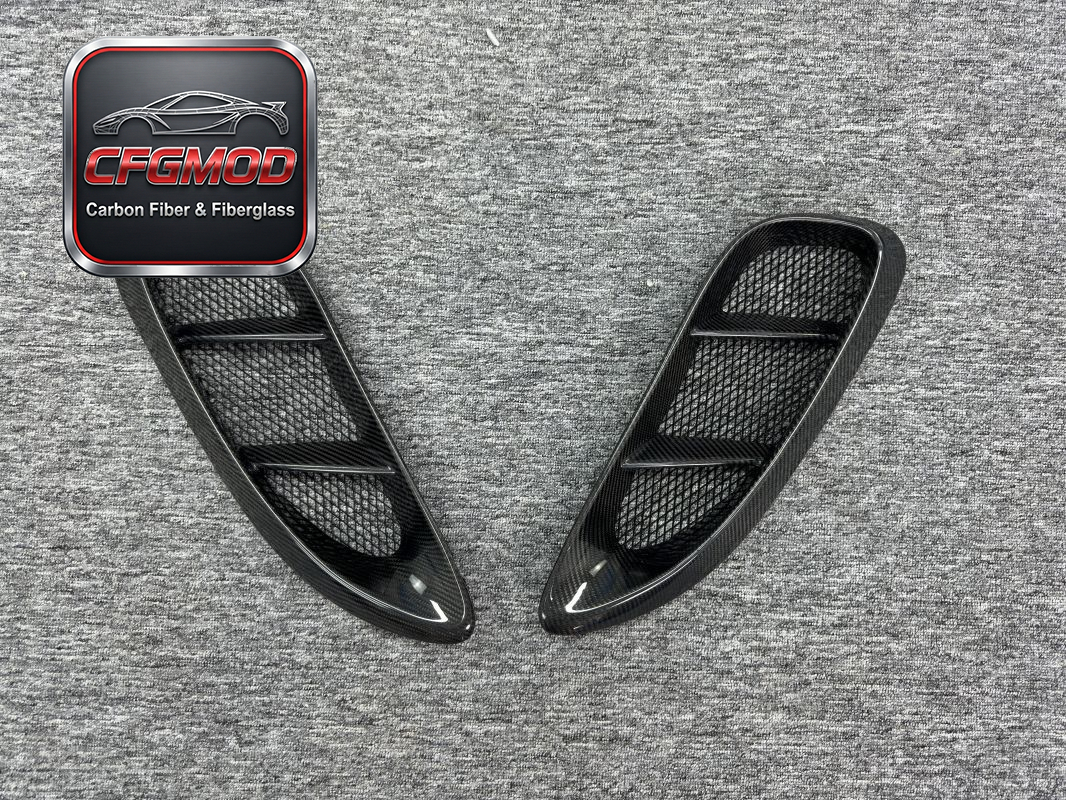 GT4 Style Dry Carbon Fiber Rear Side Vents Air Intakes for Porsche 718 Boxster Cayman Side Quarter Panel Vents Tuning Parts — 9