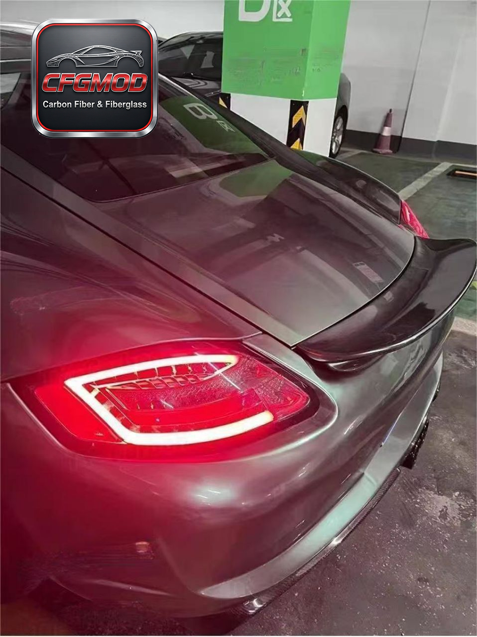 Carbon Fiber Replacement Rear Wing Spoiler for Porsche 987 Boxster Cayman Trunk Decklid Tuning Parts — 1
