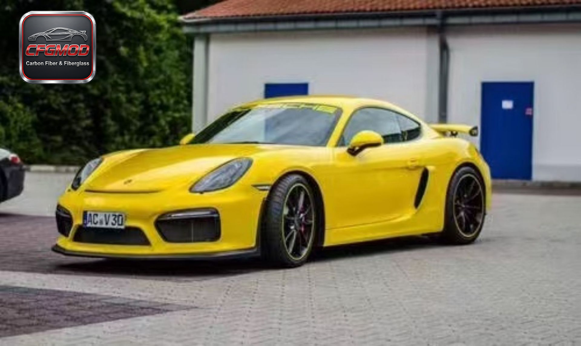 GT4 Style Carbon Fiber and Primer Body Kit Front Bumper Rear Diffuser Wing for Porsche 981 Cayman Boxster Tuning Parts — 1