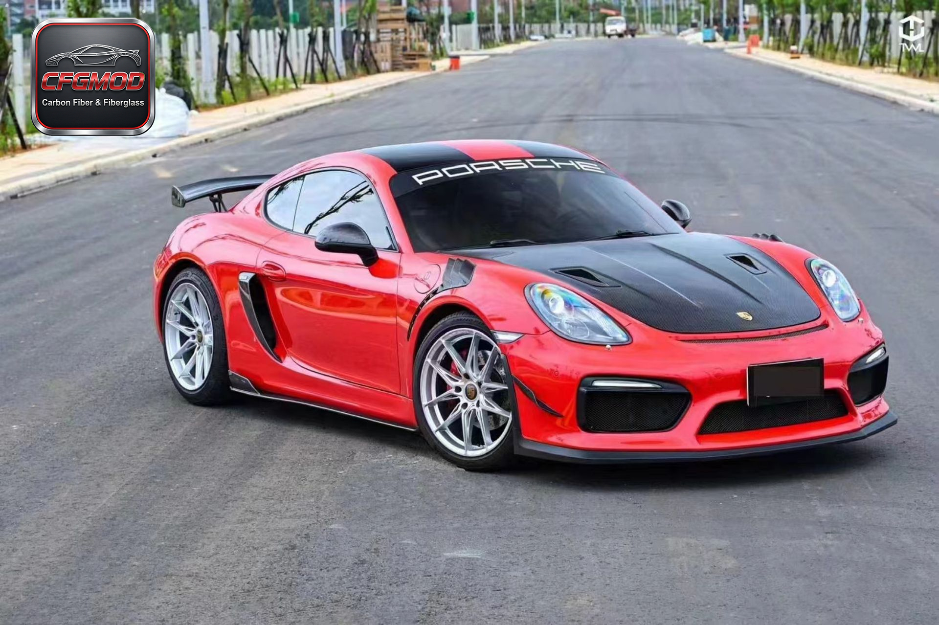 GT4 RS Style Dry Carbon Fiber Front Fenders with Vents for Porsche 718 Boxster Cayman Tuning Parts — 5