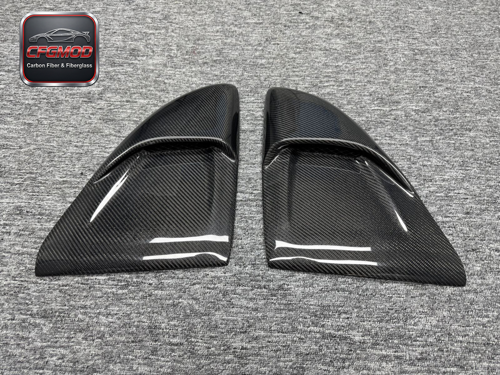 GT4 RS Style Dry Carbon Fiber Rear Quarter Window Louvers Air Vents for Porsche 718 Cayman Side Window Scoops Tuning Parts — 9