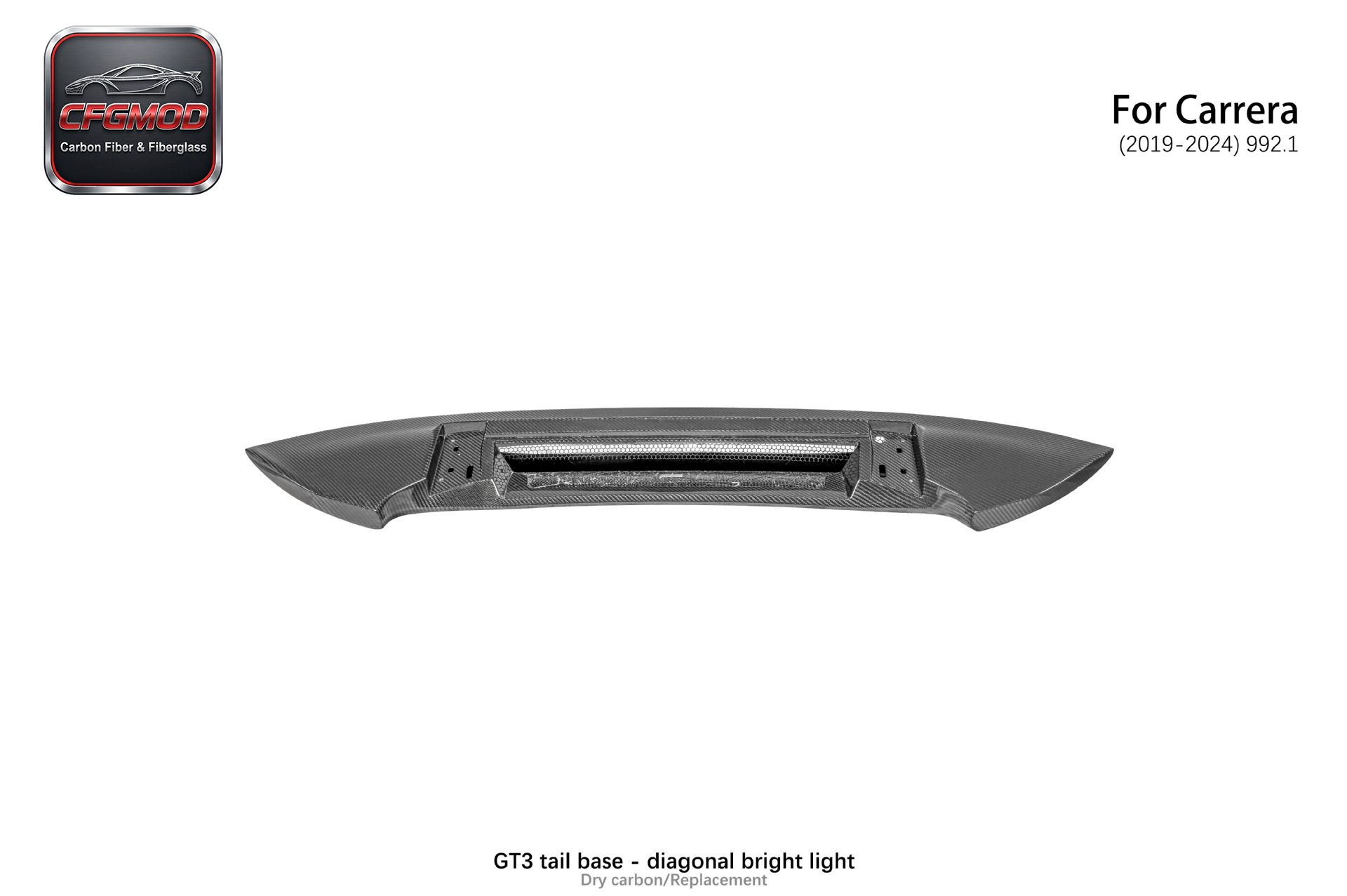 For Porsche 911 992 GT3 2019-2024 Dry Carbon Fiber Rear Wing Risers Base Mount Replacement — 5
