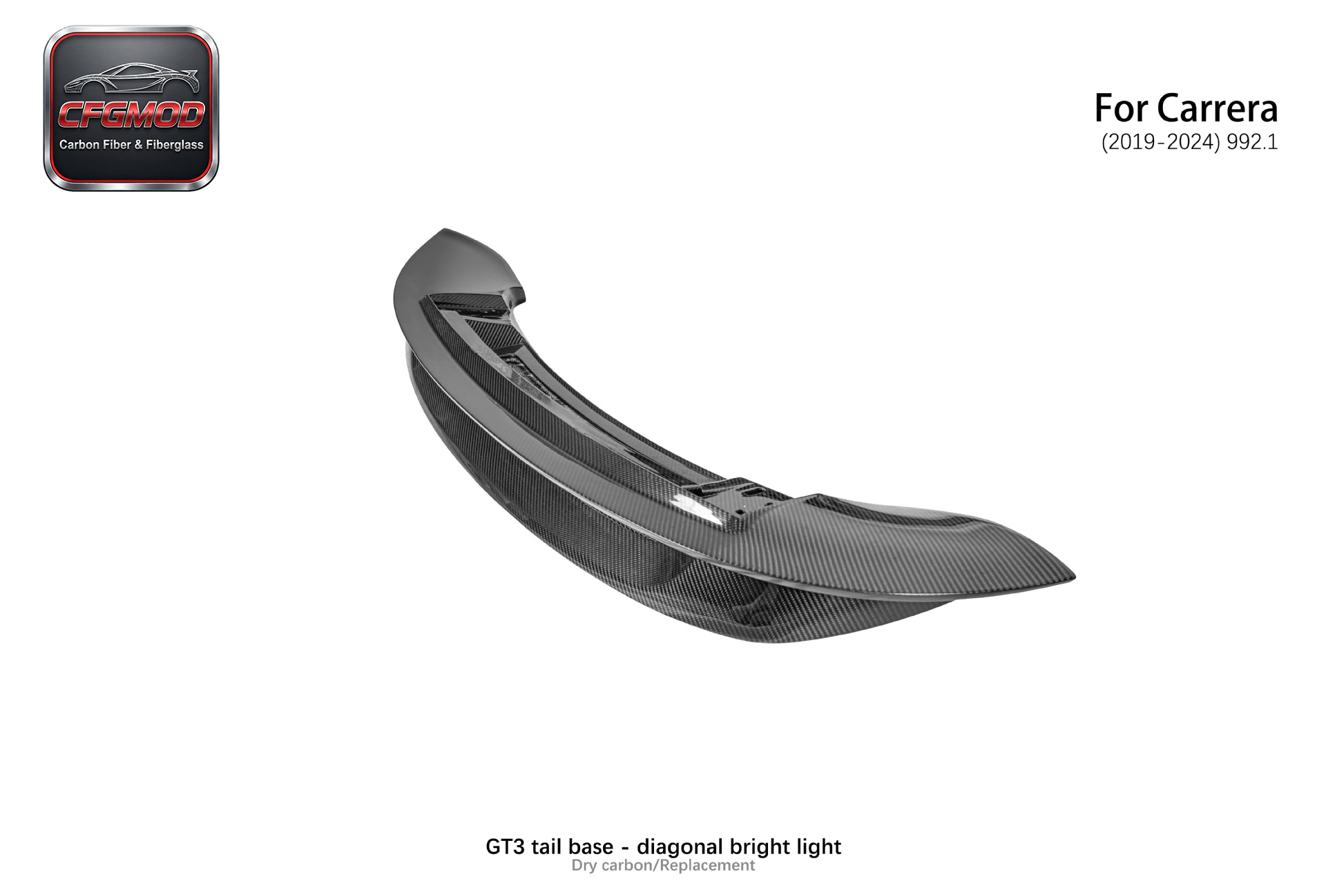 For Porsche 911 992 GT3 2019-2024 Dry Carbon Fiber Rear Wing Risers Base Mount Replacement — 6