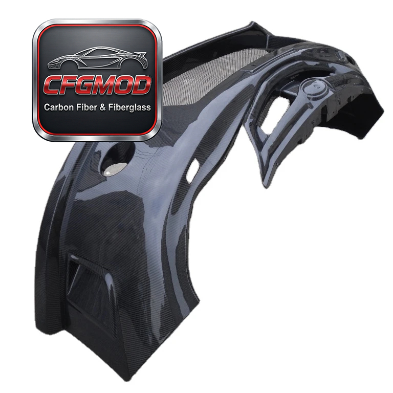 Polished Front Bumper Carbon Fiber/FRP for Impreza 10th STI — 1
