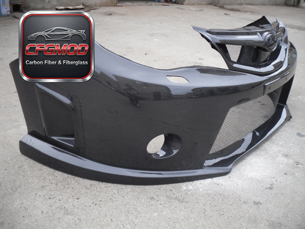 Polished Front Bumper Carbon Fiber/FRP for Impreza 10th STI — 3