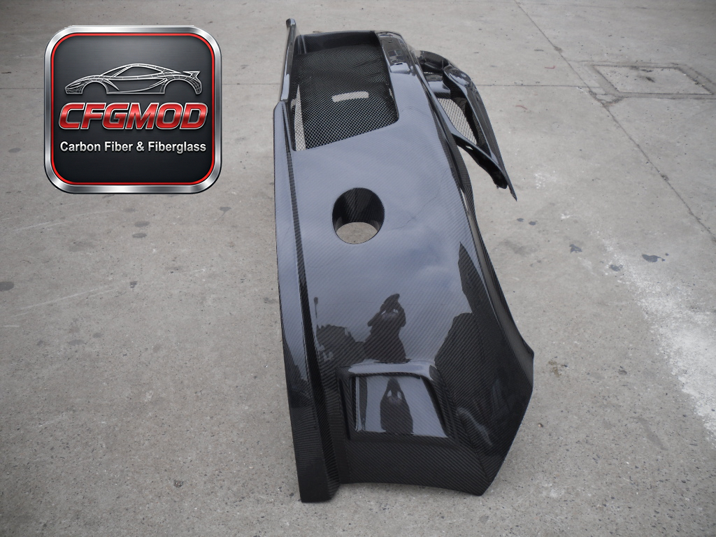 Polished Front Bumper Carbon Fiber/FRP for Impreza 10th STI — 4