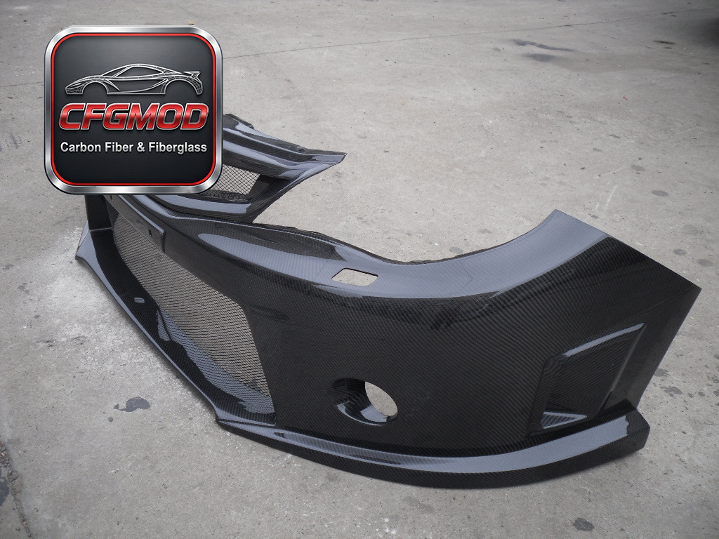 Polished Front Bumper Carbon Fiber/FRP for Impreza 10th STI — 5