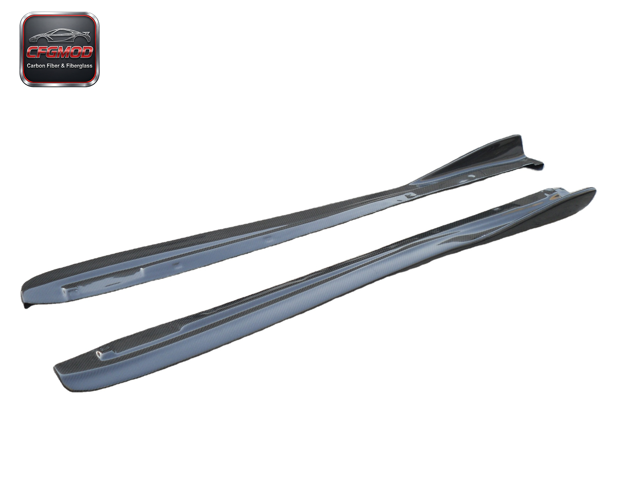 Carbon Fiber Side Skirt Extension for 2008-2010 Impreza GRB STI-Black New Easy Installation — 2