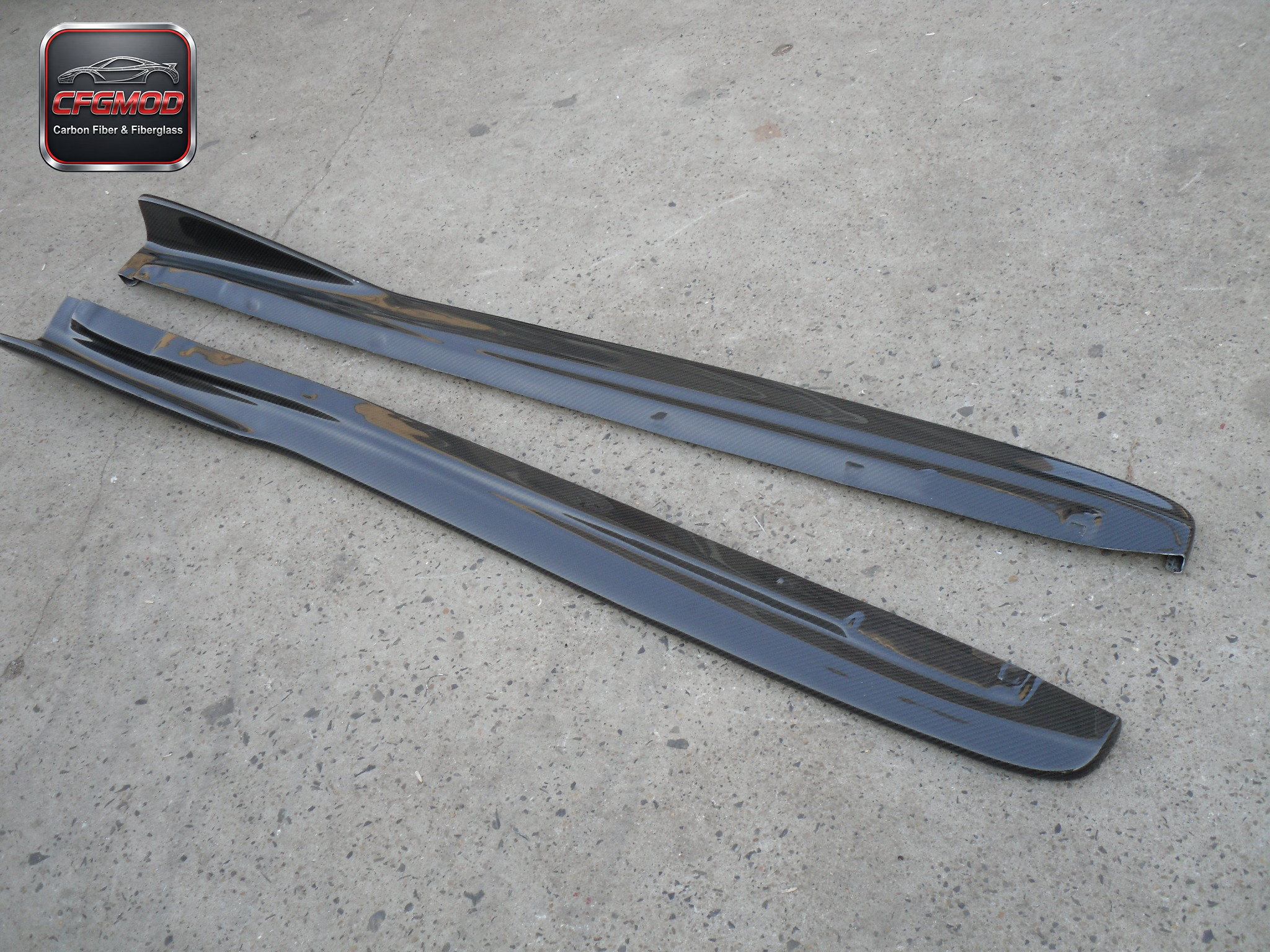 Carbon Fiber Side Skirt Extension for 2008-2010 Impreza GRB STI-Black New Easy Installation — 3