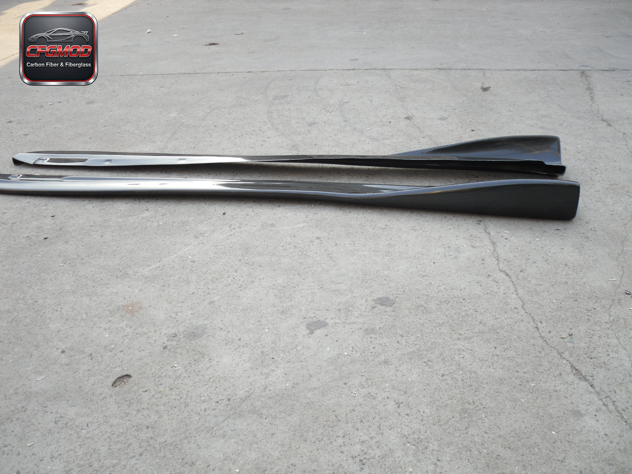 Carbon Fiber Side Skirt Extension for 2008-2010 Impreza GRB STI-Black New Easy Installation — 4