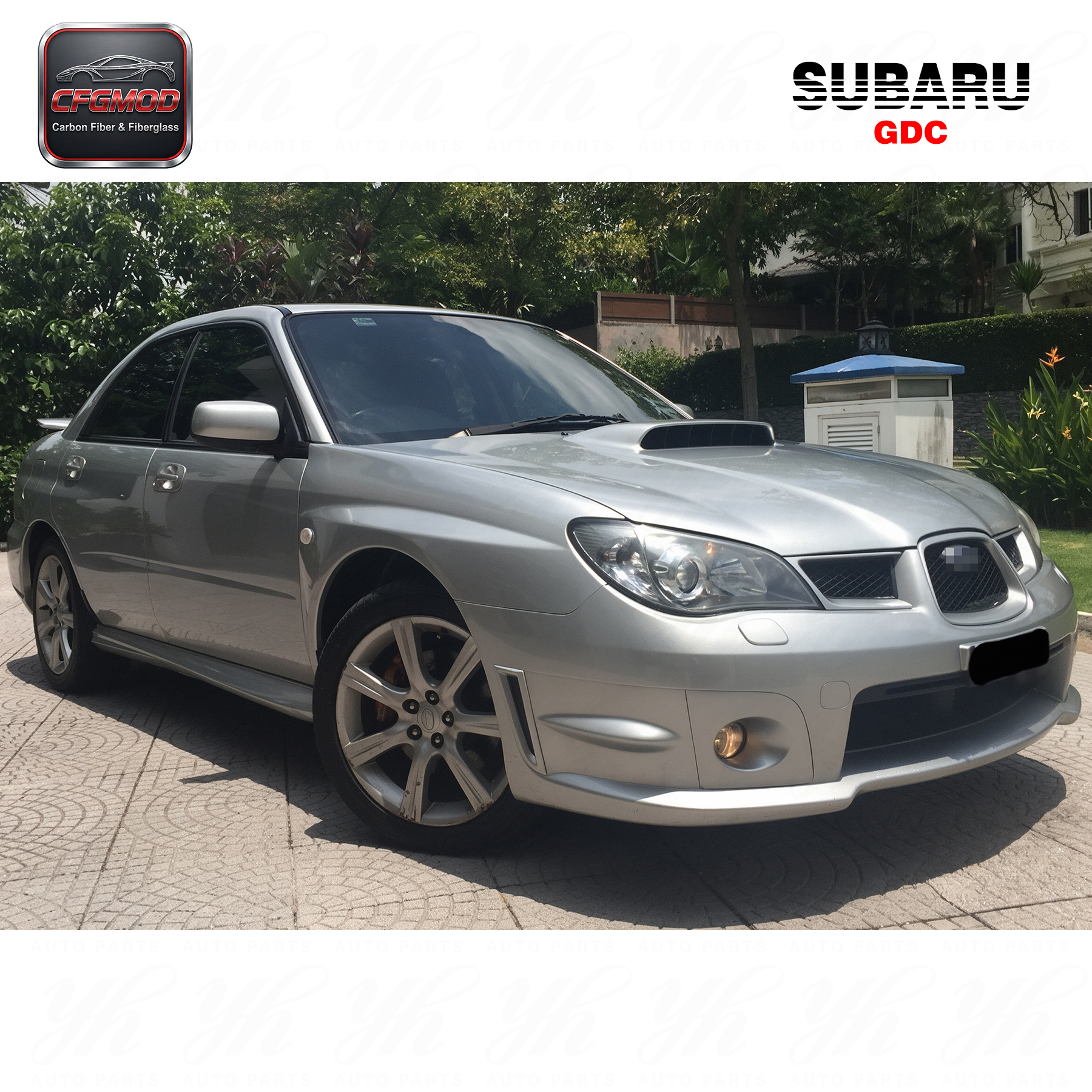 For 2006-2007 IMPREZA 9 GDC Style Carbon Fiber Front Bumper Side Vents — 6