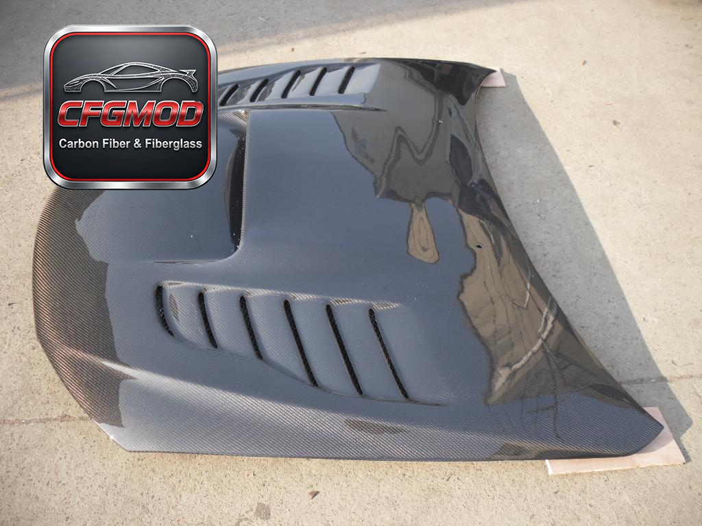 For GRB GVB WRX STI CS Style Hood Bonnet Engine Hood in Carbon Fiber Material — 6