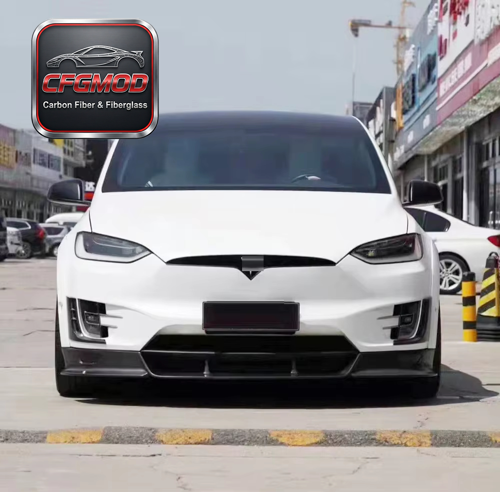 TOP Style Carbon Fiber Wide Body Kit Front Lip Fender Flares Rear Diffuser for Tesla Model X — 1