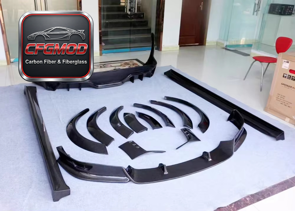 TOP Style Carbon Fiber Wide Body Kit Front Lip Fender Flares Rear Diffuser for Tesla Model X — 3