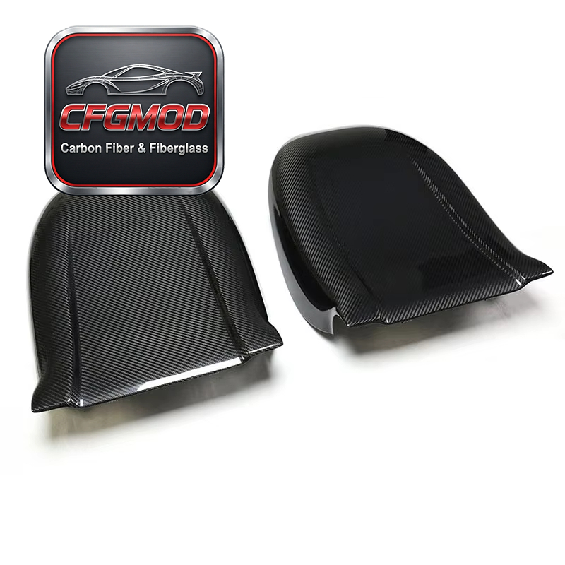 Dry Carbon Fiber Interior Seat Back Trim Panel Replacement for Tesla Model X S 3 Y — 5