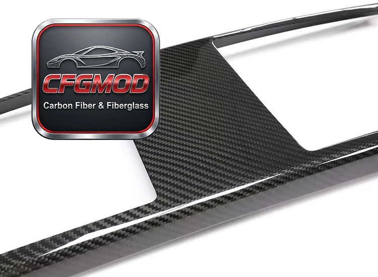 Matte Dry Carbon Fiber Center Console Storage Box Cover Trim for Tesla Model S X Plaid — 8