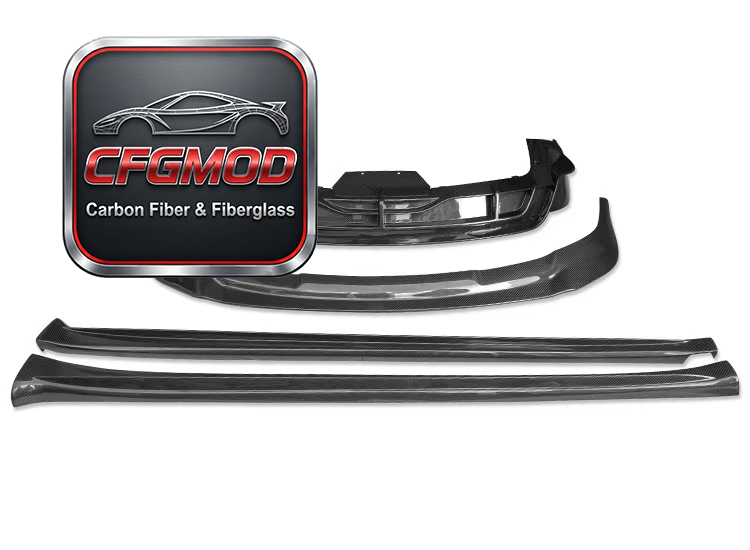 Dry Carbon Fiber Full Body Kit Front Lip Rear Diffuser Side Skirts Spoiler for Tesla Model X — 5
