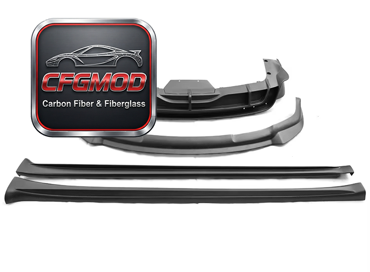 Dry Carbon Fiber Full Body Kit Front Lip Rear Diffuser Side Skirts Spoiler for Tesla Model X — 6