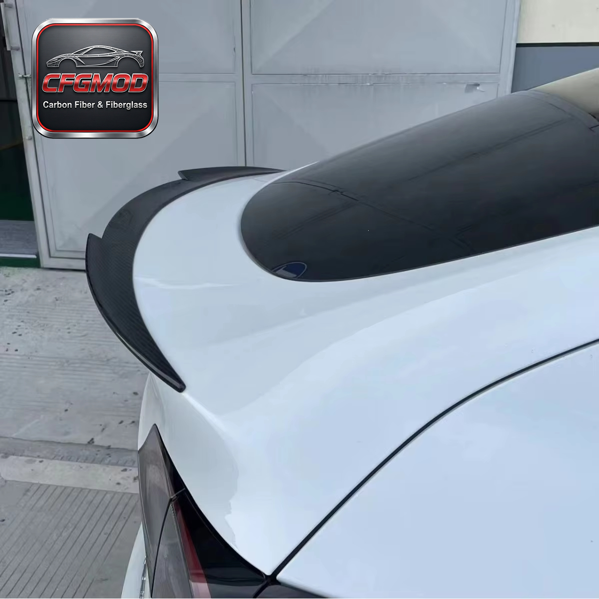 Dry Carbon Fiber Ducktail Spoiler Wing Lip for Tesla Model Y Exterior Accessories — 2