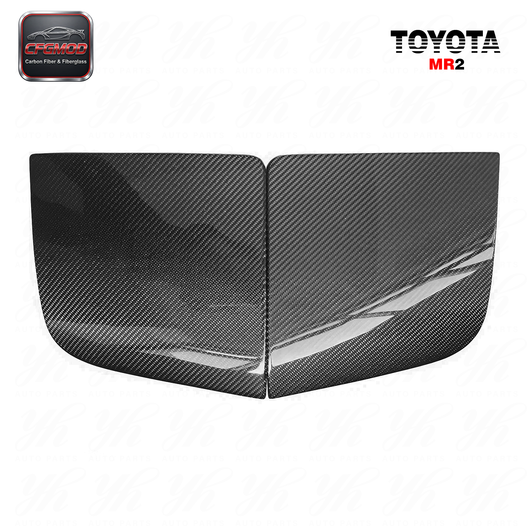 1999-2007 MR2 SW20 OEM Carbon Fiber Rear Headlight Cover (Pair) Black — 4