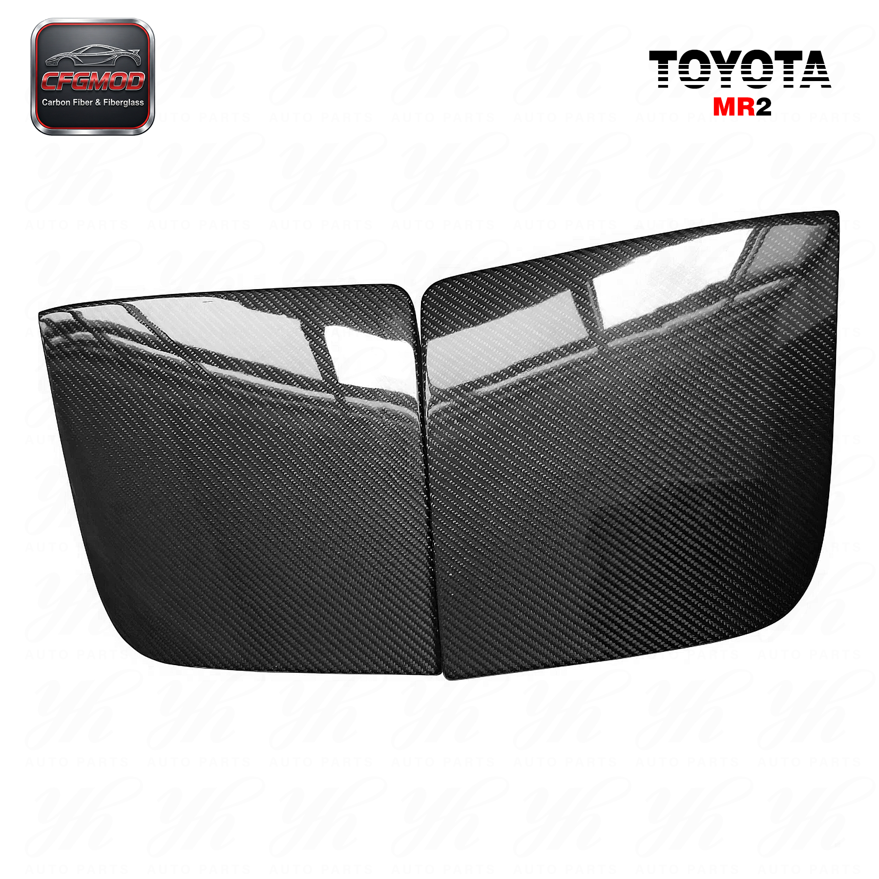 1999-2007 MR2 SW20 OEM Carbon Fiber Rear Headlight Cover (Pair) Black — 8