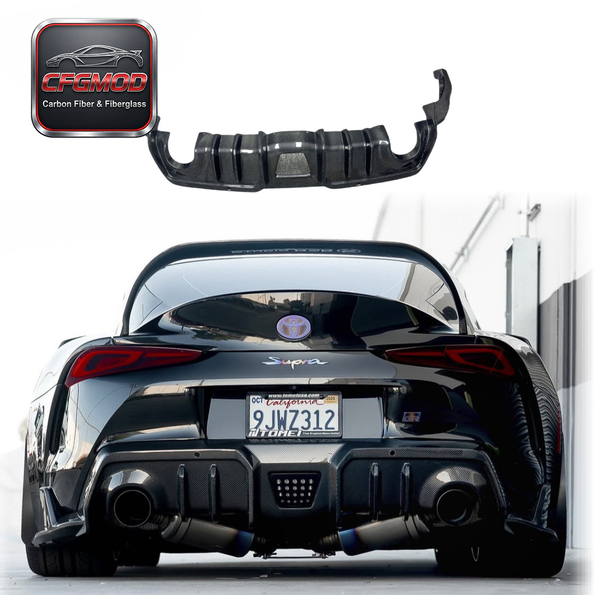 Carbon Fiber & ABS AR Design Rear Bumper Lip Aprons for Toyota Supra MK5 A90 A91 Exterior Modification Accessories — 1