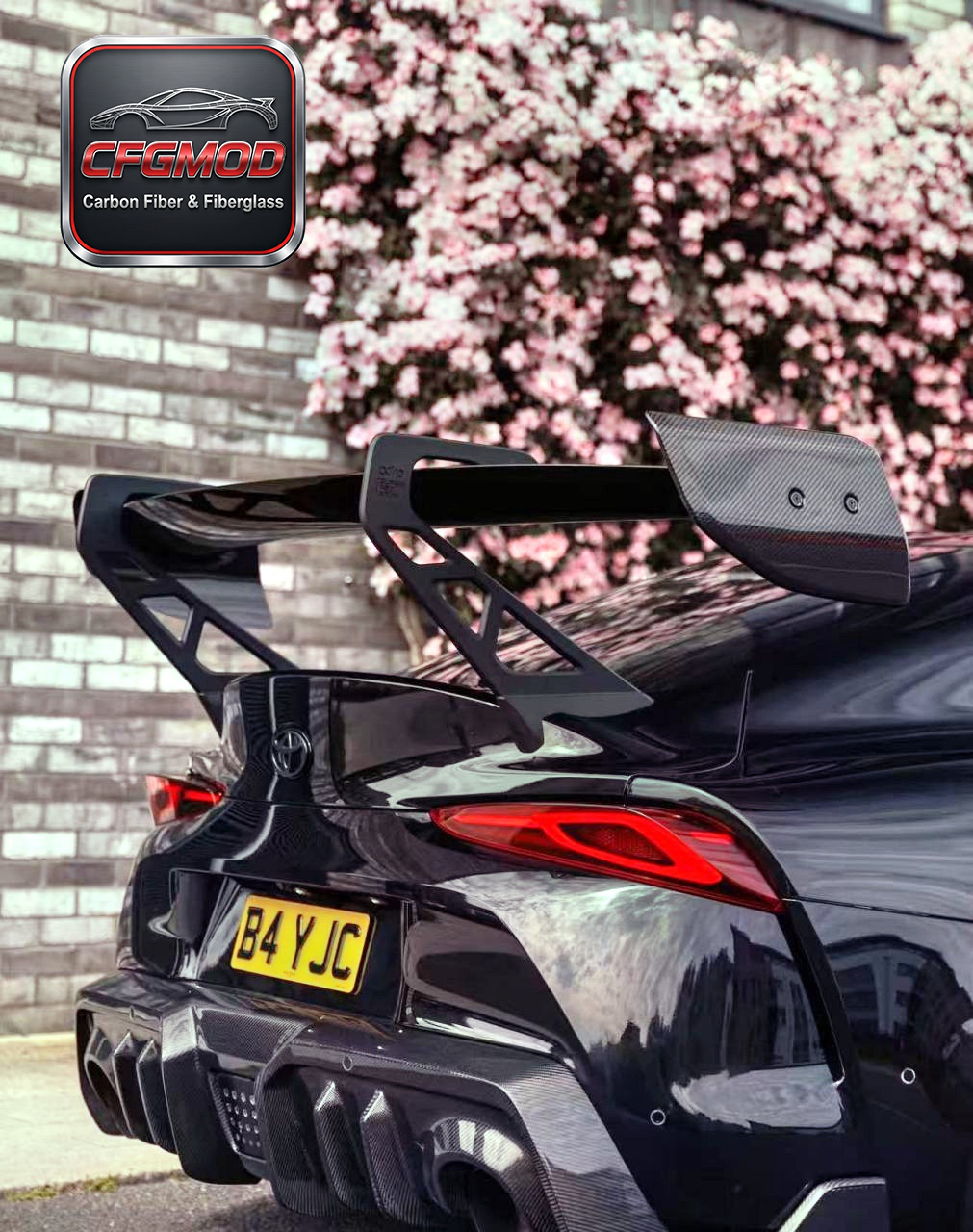 Carbon Fiber & ABS AR Design Rear Bumper Lip Aprons for Toyota Supra MK5 A90 A91 Exterior Modification Accessories — 2