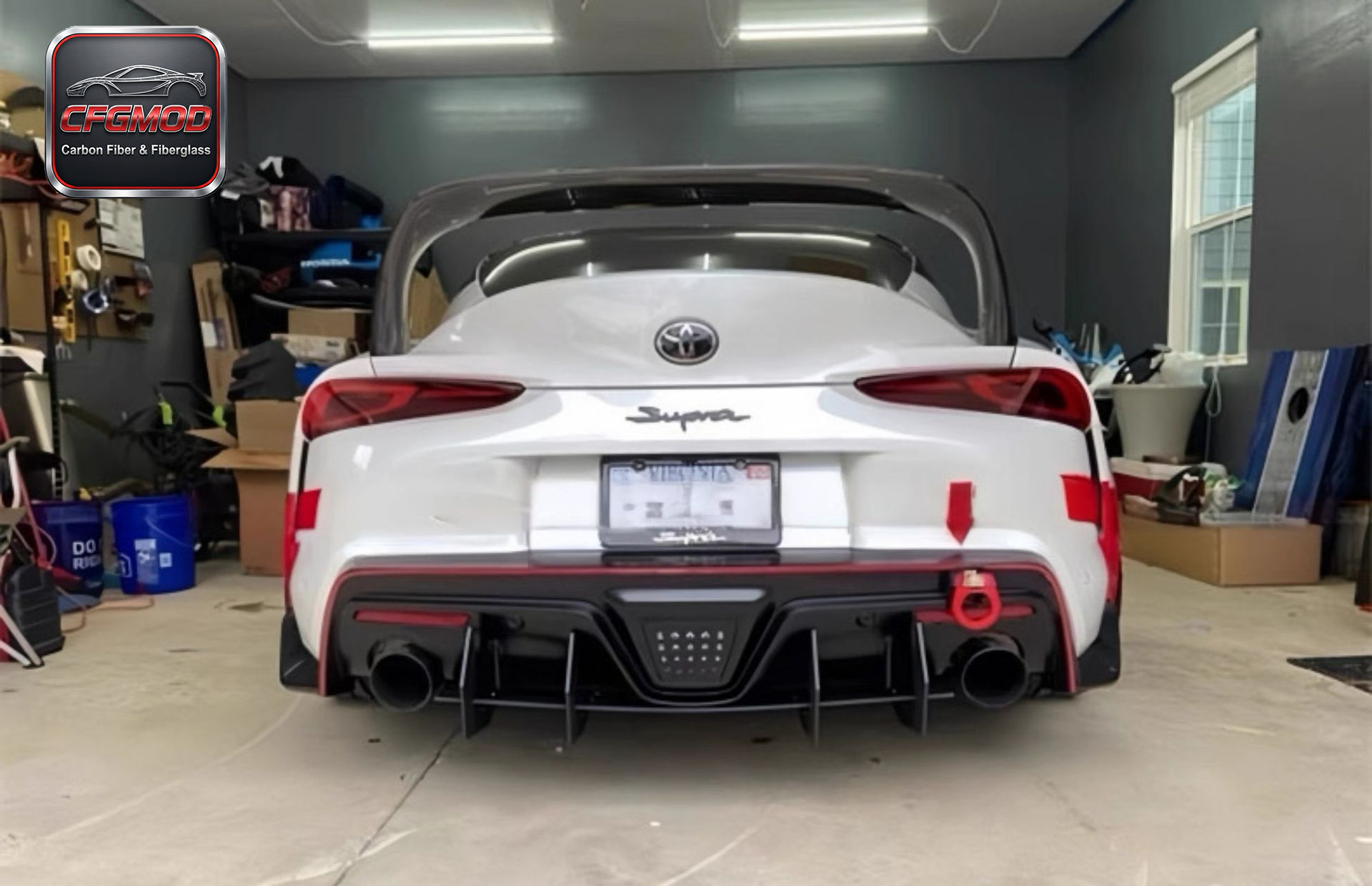Blade Style Carbon Fiber Rear Bumper Diffuser Lip for Toyota Supra MKV A90 A91 GR Supra Rear Lower Splitter Tuning Parts — 5
