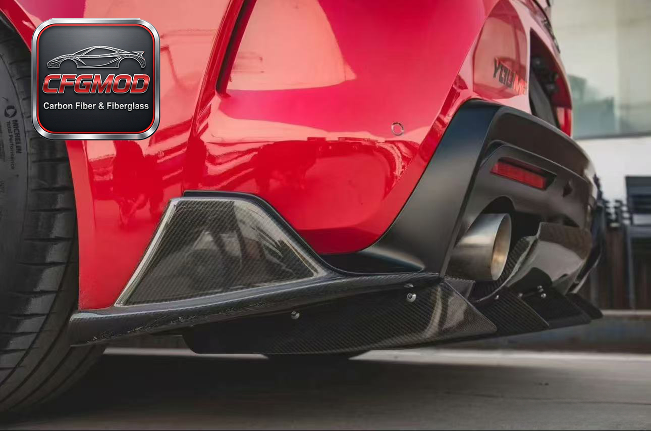 VRS Style Carbon Fiber Rear Bumper Spats for Toyota Supra MK5 A90 A91 GR Supra Rear Aprons Corner Diffuser Tuning Parts — 2