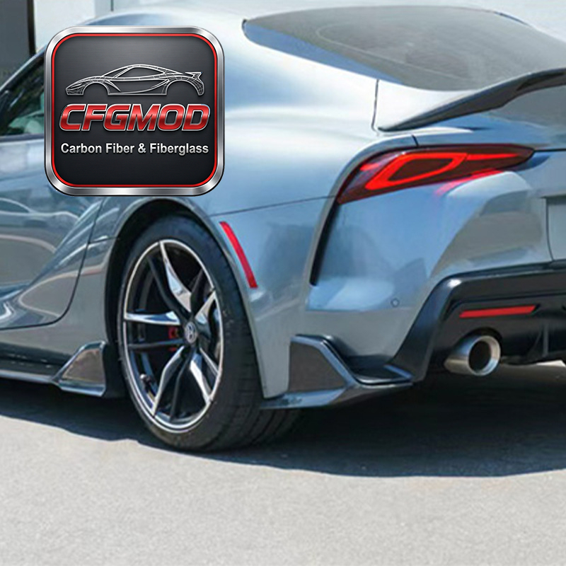 AD Style Carbon Fiber Rear Spats Bumper Lip for Toyota Supra A90 A91 Rear Bumper Corner Splitters Tuning Parts — 5