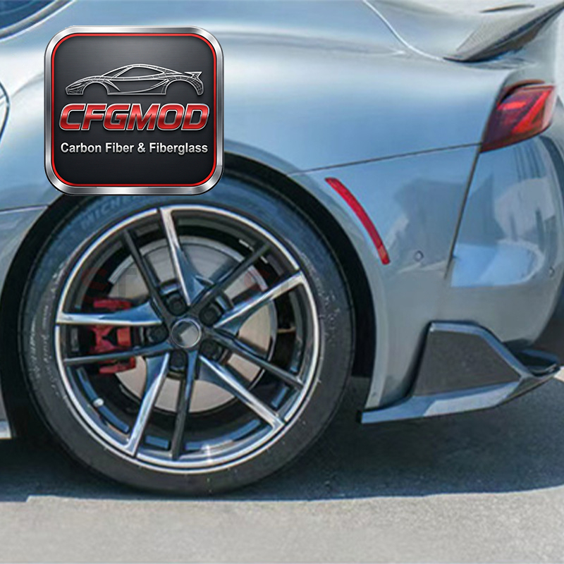 AD Style Carbon Fiber Rear Spats Bumper Lip for Toyota Supra A90 A91 Rear Bumper Corner Splitters Tuning Parts — 6