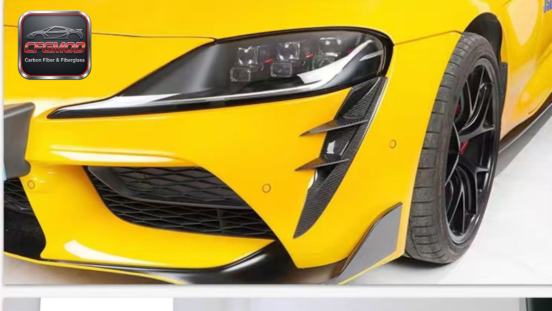 Carbon Fiber Front Bumper Canards for Toyota Supra MK5 A90 A91 GR Supra Front Dive Planes Tuning Parts — 2
