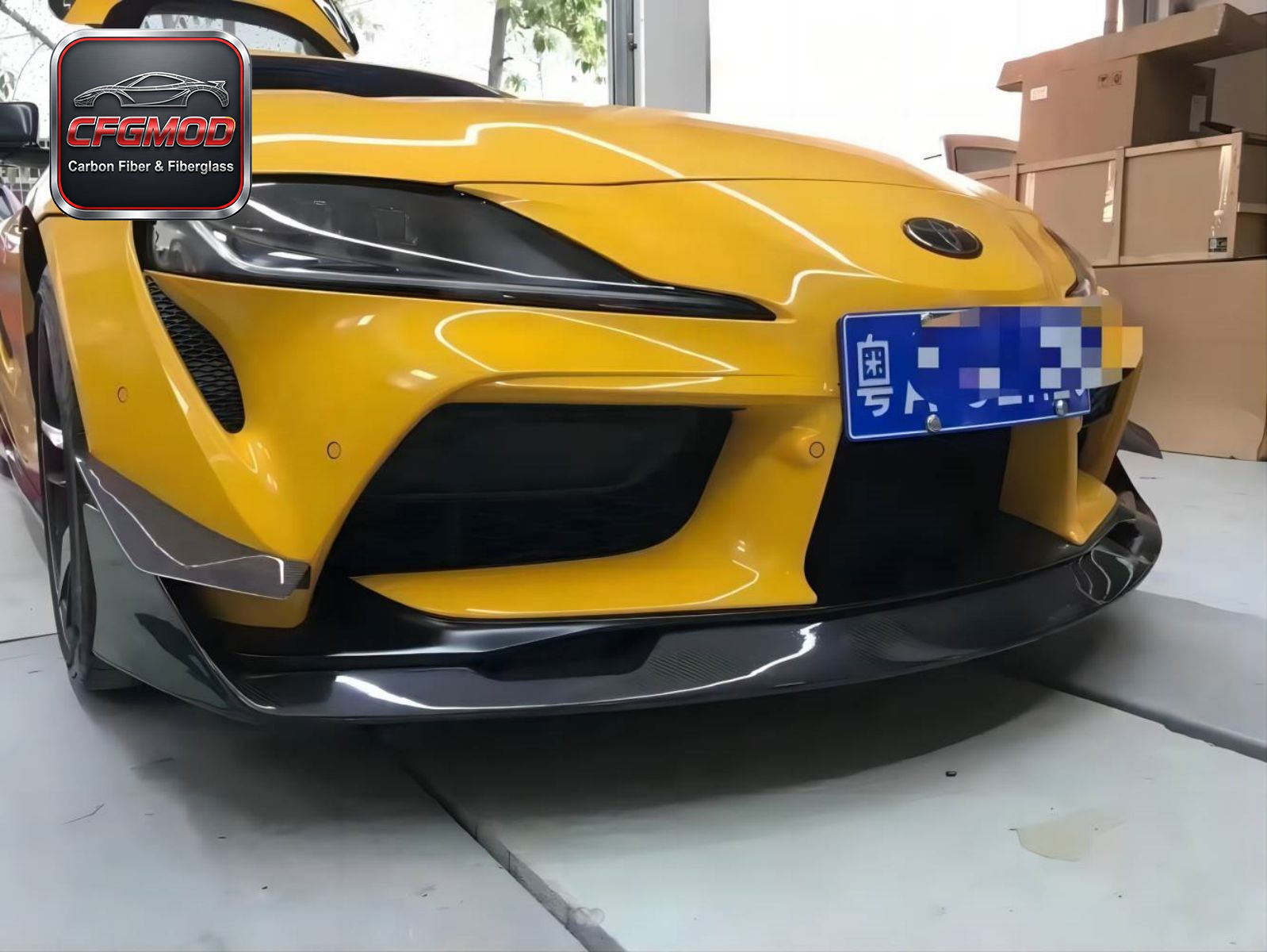 VRS Style Carbon Fiber Front Bumper Canards for Toyota Supra MK5 A90 A91 GR Supra Front Dive Planes Tuning Parts — 2