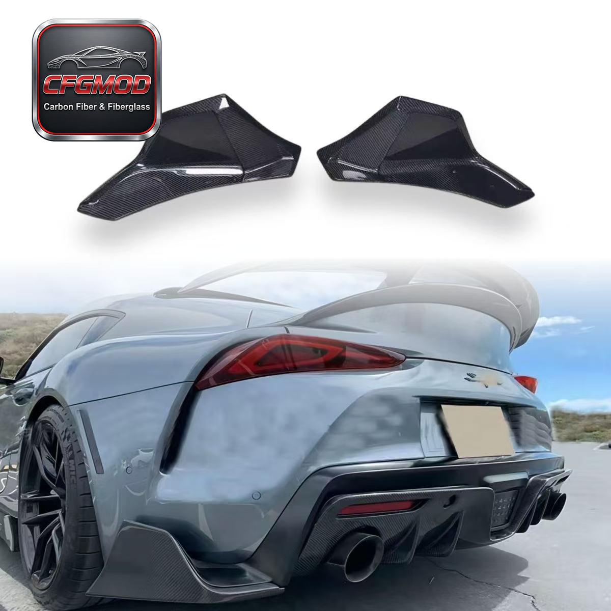 Carbon Fiber A-Pillar Trim Cover for Toyota Supra MK5 A90 A91 GR Supra Windshield Pillar Panel Decoration Tuning Parts — 1