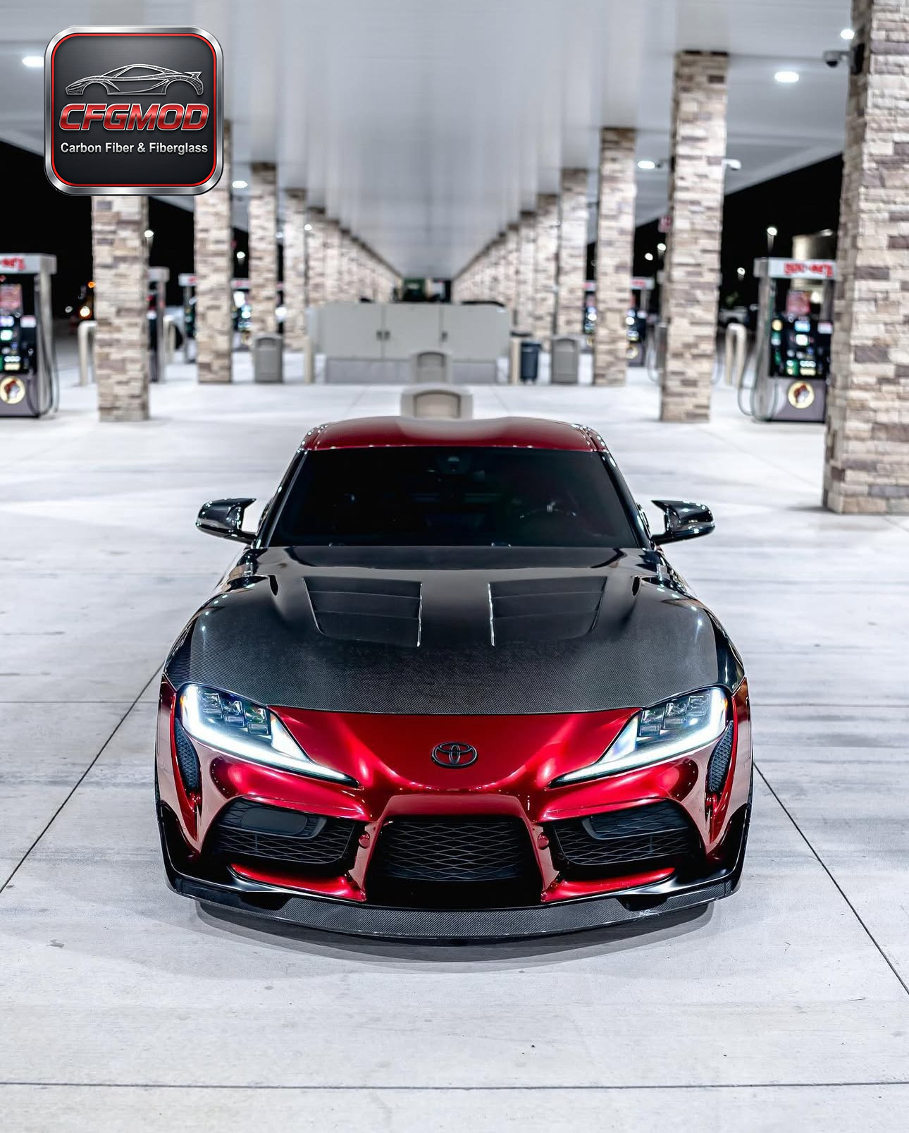 TSLL Style Carbon Fiber Engine Hood Bonnet for Toyota Supra MK5 A90 A91 GR Supra Front Hood Vent Lid Tuning Parts — 2