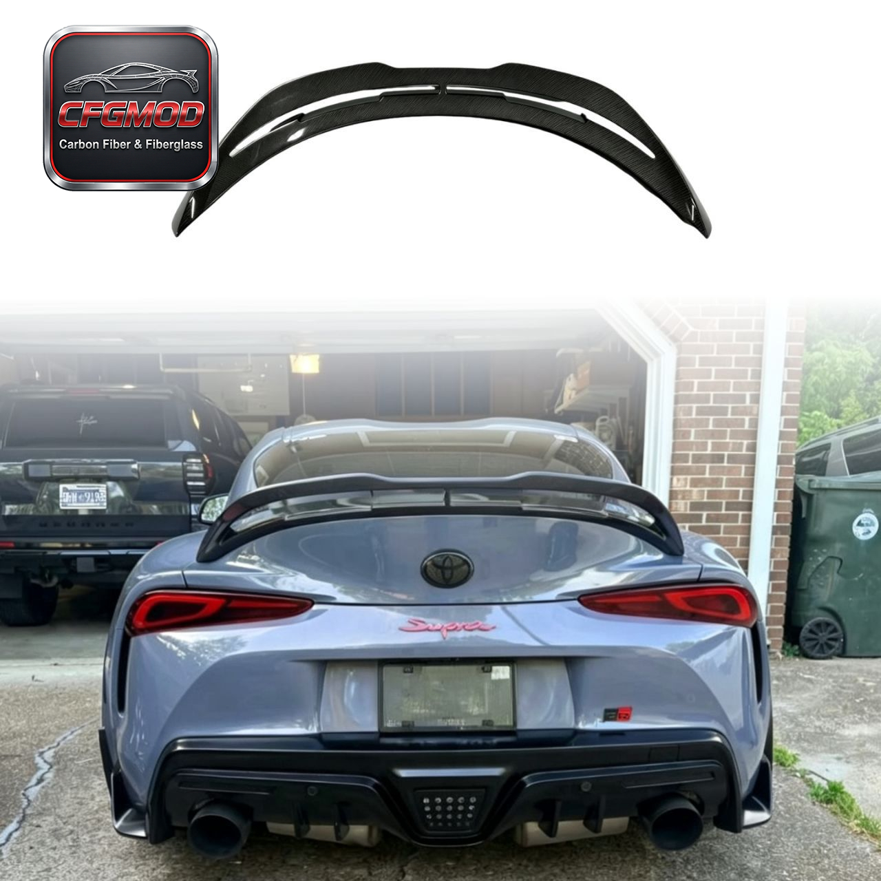 Hollow Style Carbon Fiber Rear Ducktail Spoiler Wing for Toyota Supra MK5 A90 A91 GR Supra Trunk Lid Lip Tuning Parts — 1
