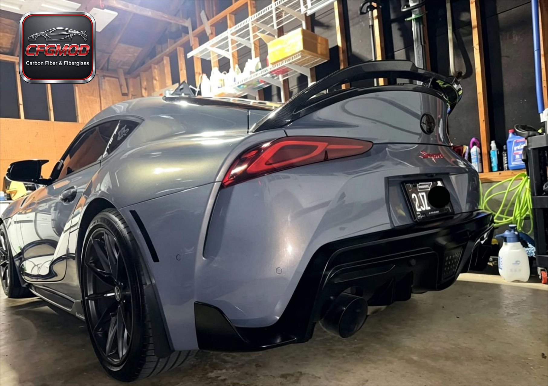 Hollow Style Carbon Fiber Rear Ducktail Spoiler Wing for Toyota Supra MK5 A90 A91 GR Supra Trunk Lid Lip Tuning Parts — 6