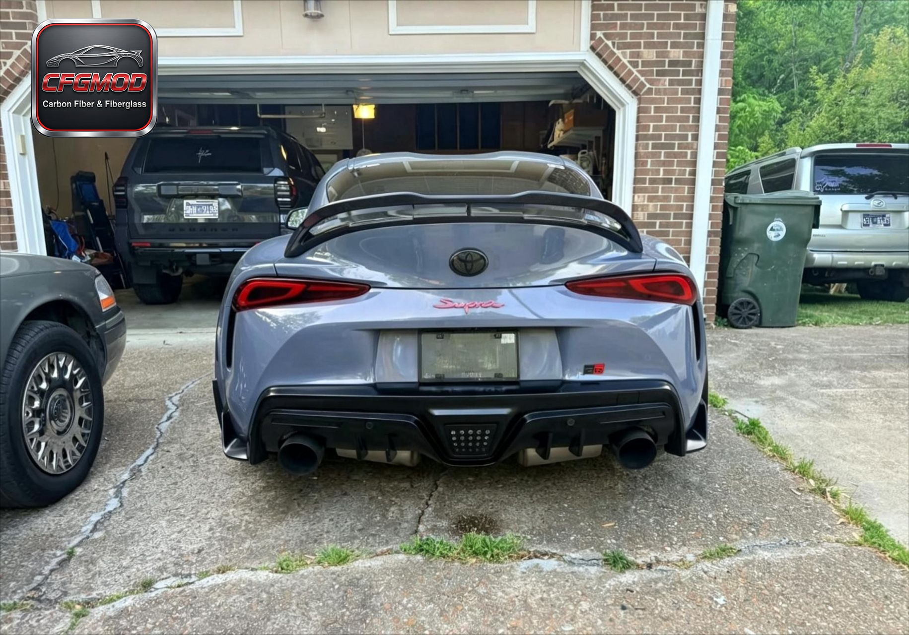 Hollow Style Carbon Fiber Rear Ducktail Spoiler Wing for Toyota Supra MK5 A90 A91 GR Supra Trunk Lid Lip Tuning Parts — 10