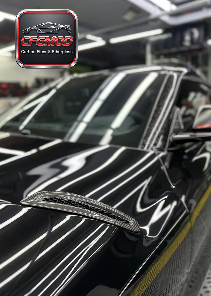 Carbon Fiber Hood Vent with Mesh for Toyota Supra MK5 A90 A91 GR Supra Bonnet Air Intake Scoop Tuning Parts — 2